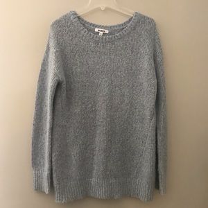 BB Dakota Oversized Sweater Light Blue Gray Large